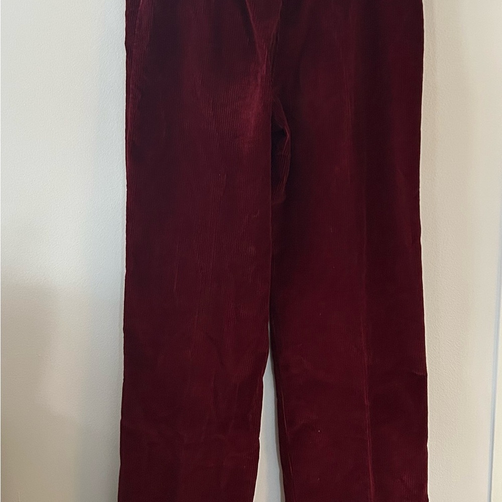Women’s Vintage Burgundy Corduroy Pants - Picture 2 of 4